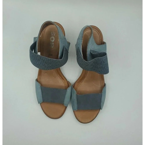 Sorel Nadia™Womens Sorel Cinder Gray Leather Sandals NL3614 050 Size 7 - Picture 3 of 8